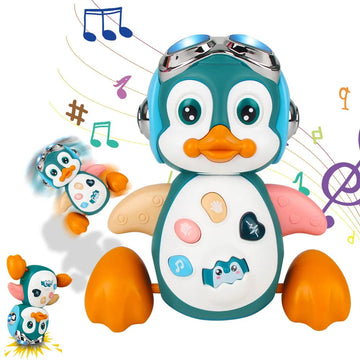 Baby Musical Crawling Penguin Toy with Lights